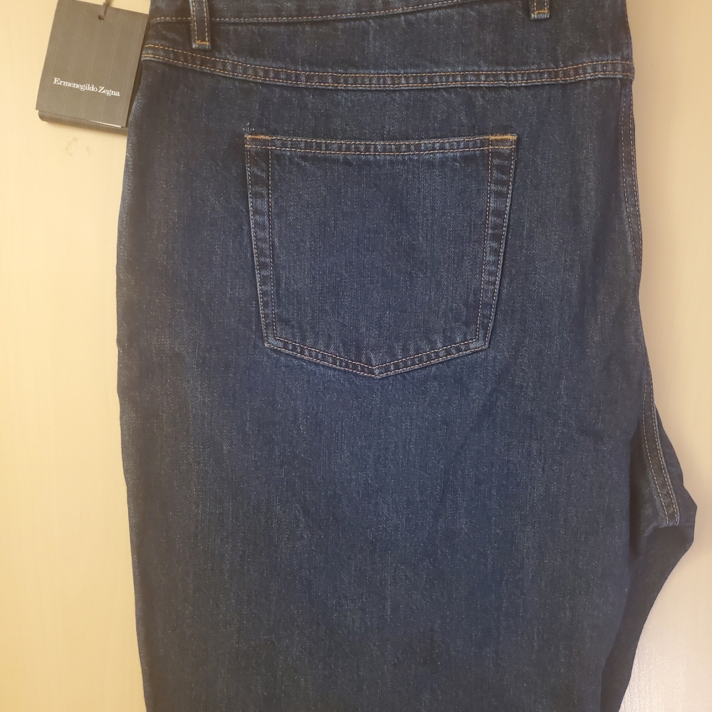 Ermenegildo Zegna Dark Blue Straight Jeans Inseam 34